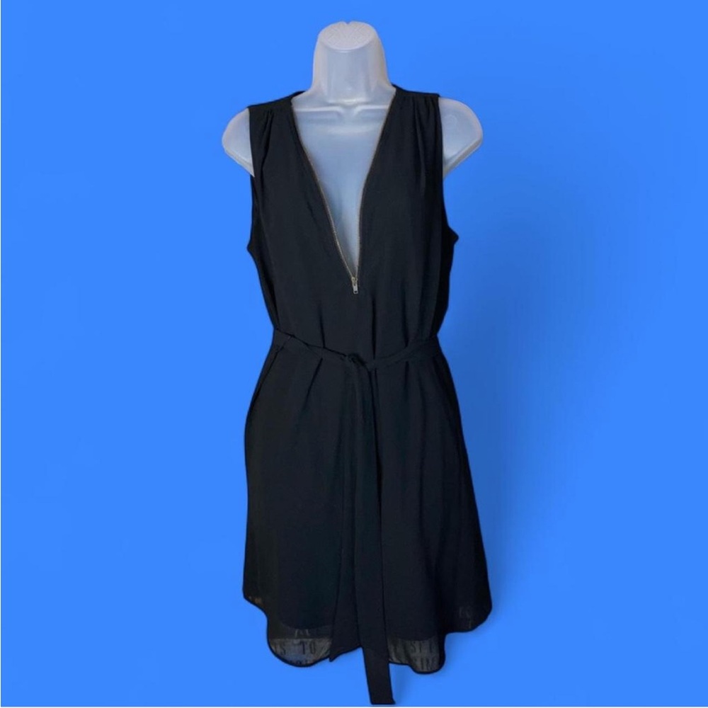 IZ Byer Fit and Flare Tie back Waist Dress M